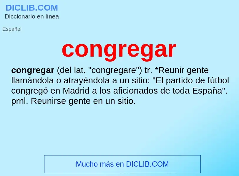 Wat is congregar - definition