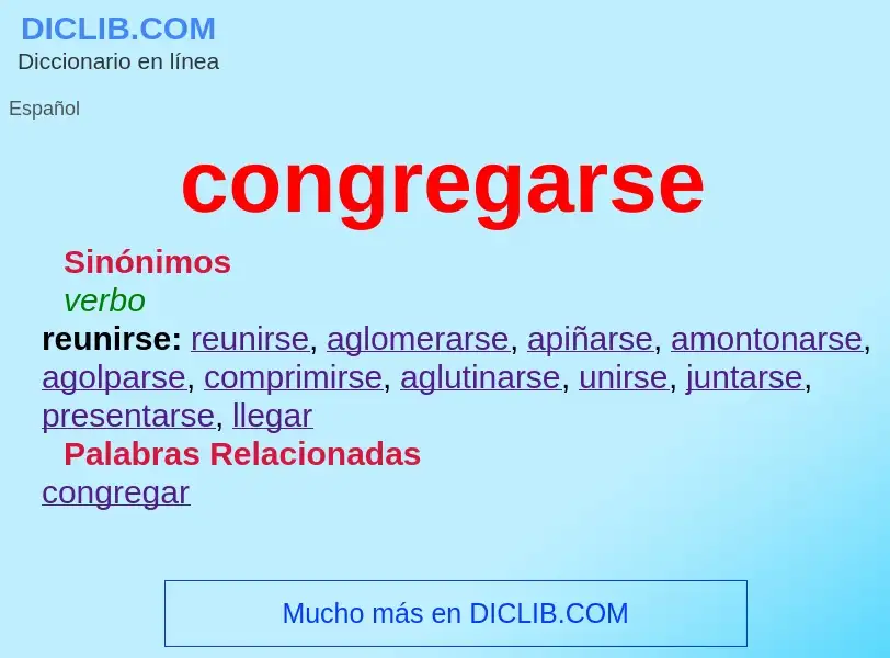 Wat is congregarse - definition