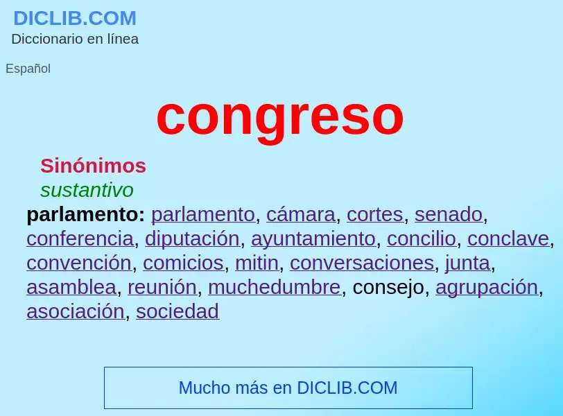 What is congreso - meaning and definition