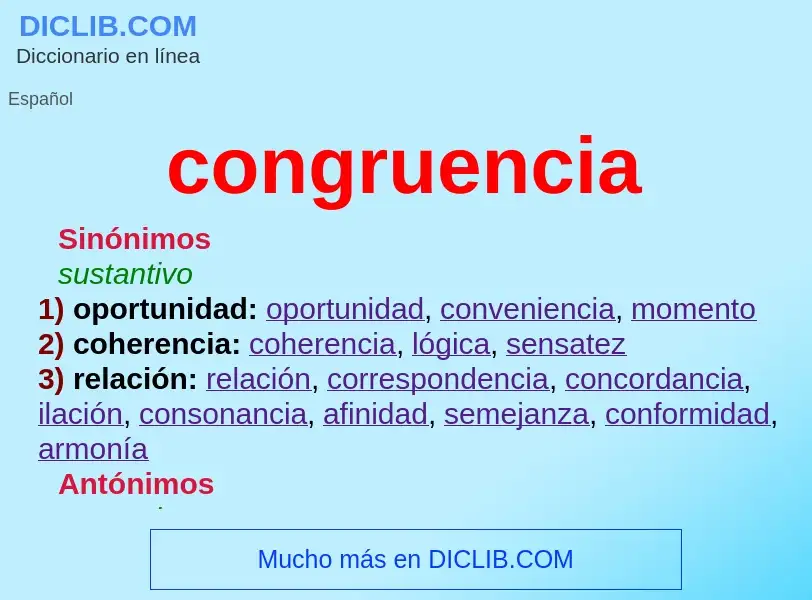 Was ist congruencia - Definition