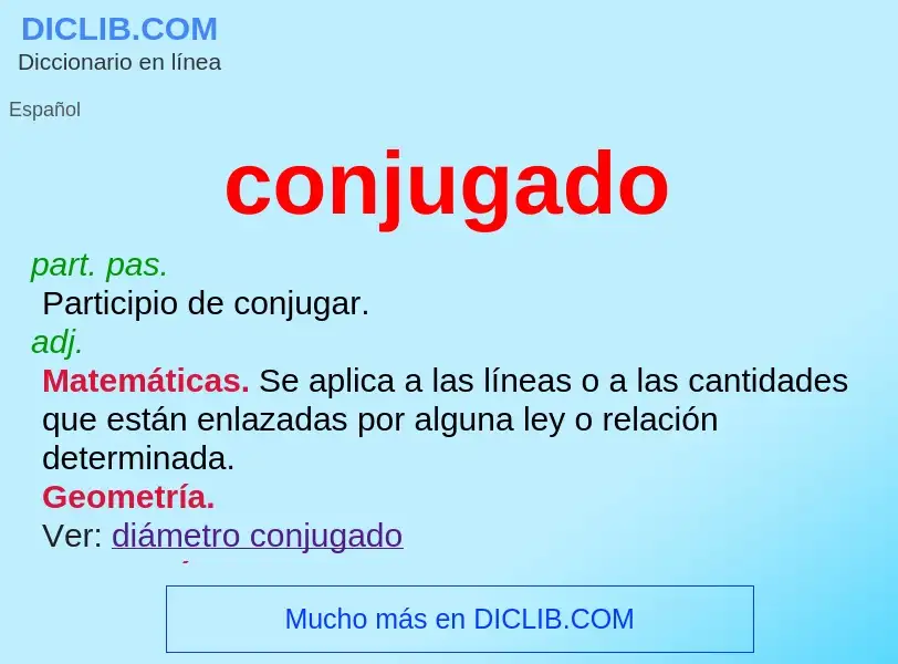 Wat is conjugado - definition