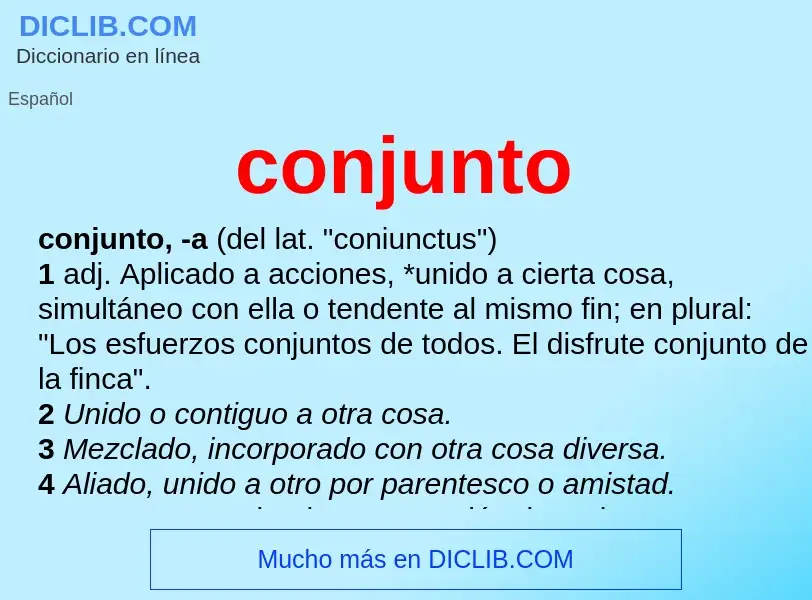 Wat is conjunto - definition