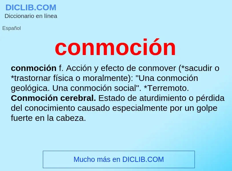 Wat is conmoción - definition