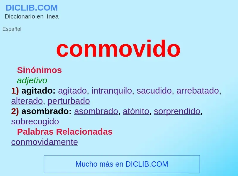 What is conmovido - definition