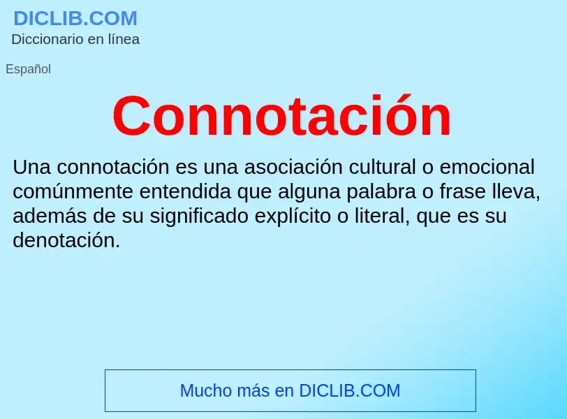 ¿Qué es Connotación? - significado y definición