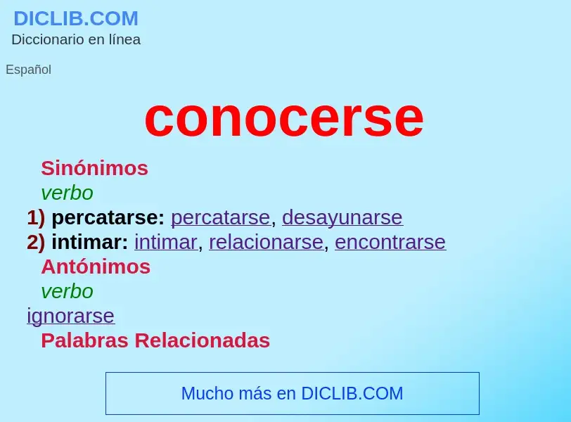 Wat is conocerse - definition