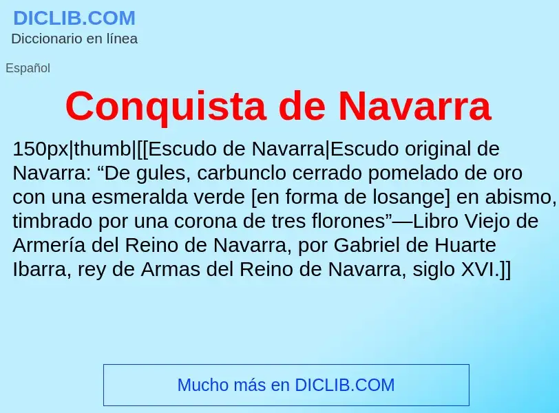 What is Conquista de Navarra - definition