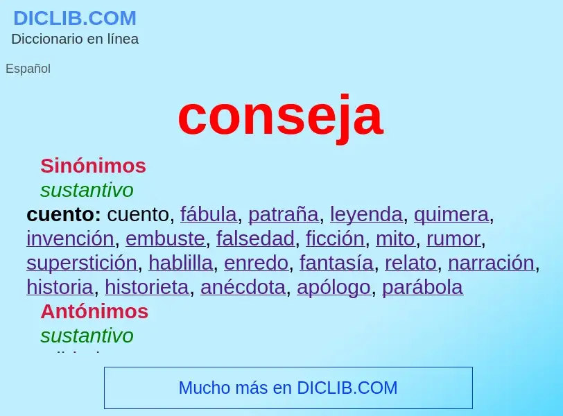 Wat is conseja - definition