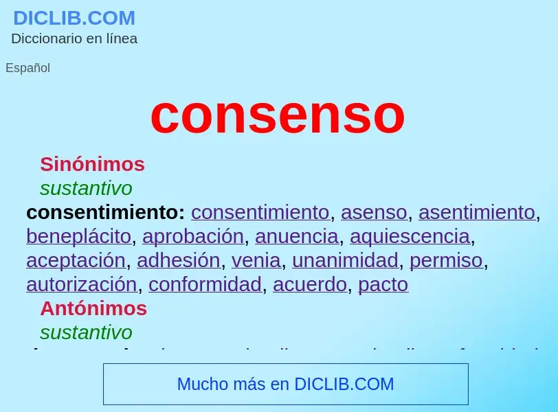 What is consenso - definition