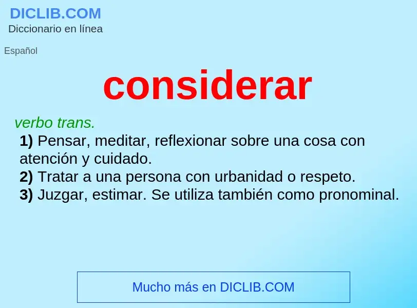 What is considerar - definition