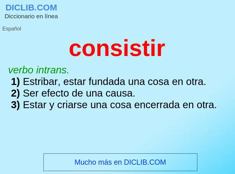 O que é consistir - definição, significado, conceito