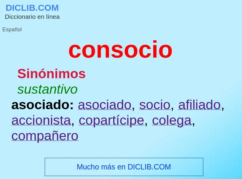 Wat is consocio - definition