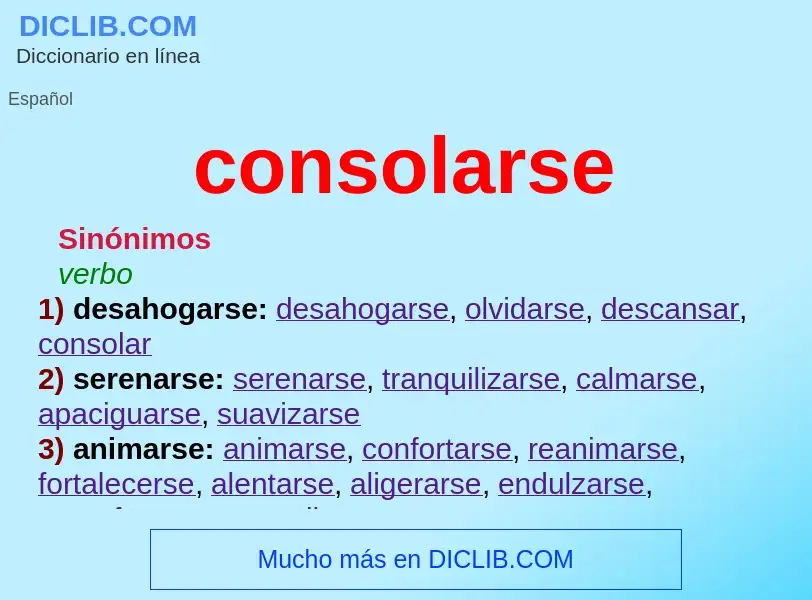 O que é consolarse - definição, significado, conceito