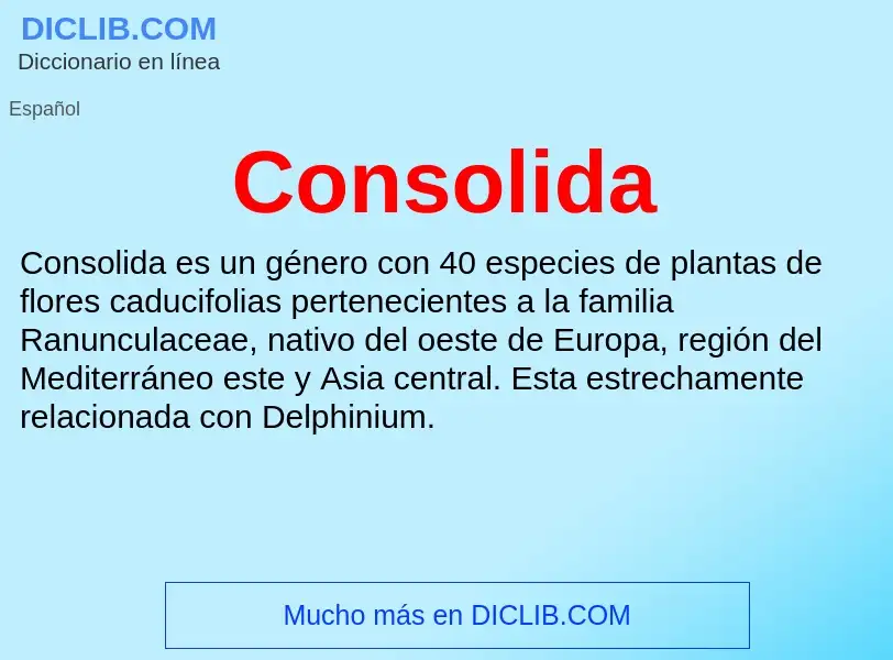 What is Consolida - definition