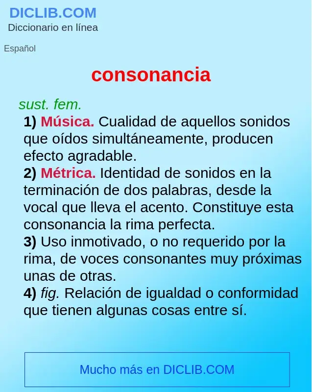 Wat is consonancia - definition