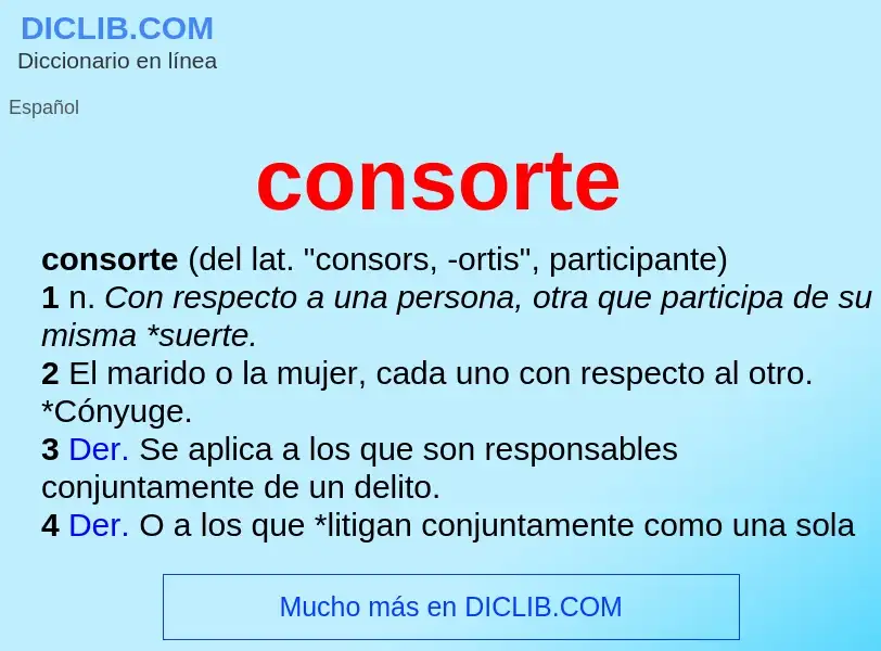 What is consorte - meaning and definition