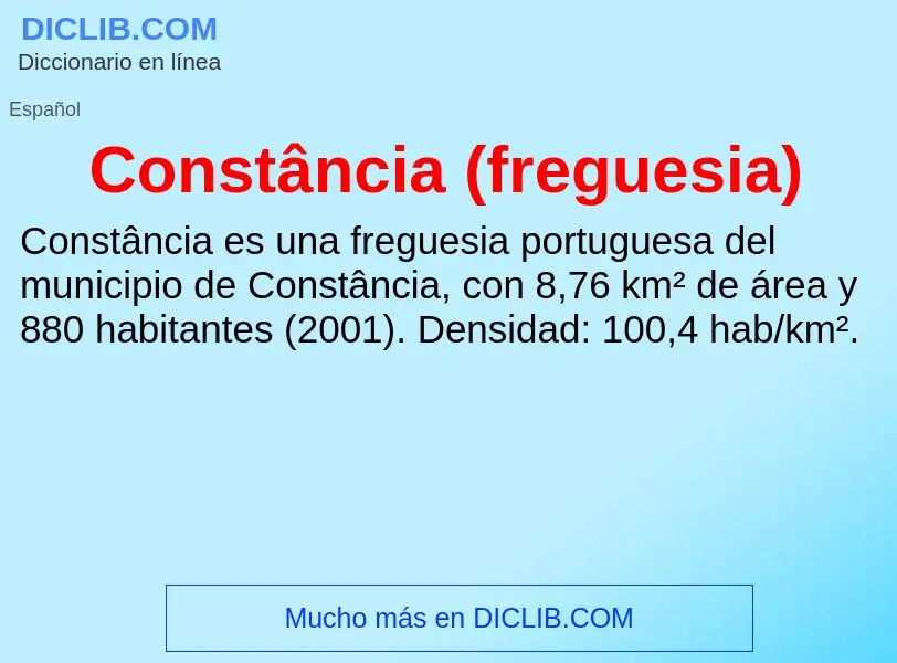 Was ist Constância (freguesia) - Definition