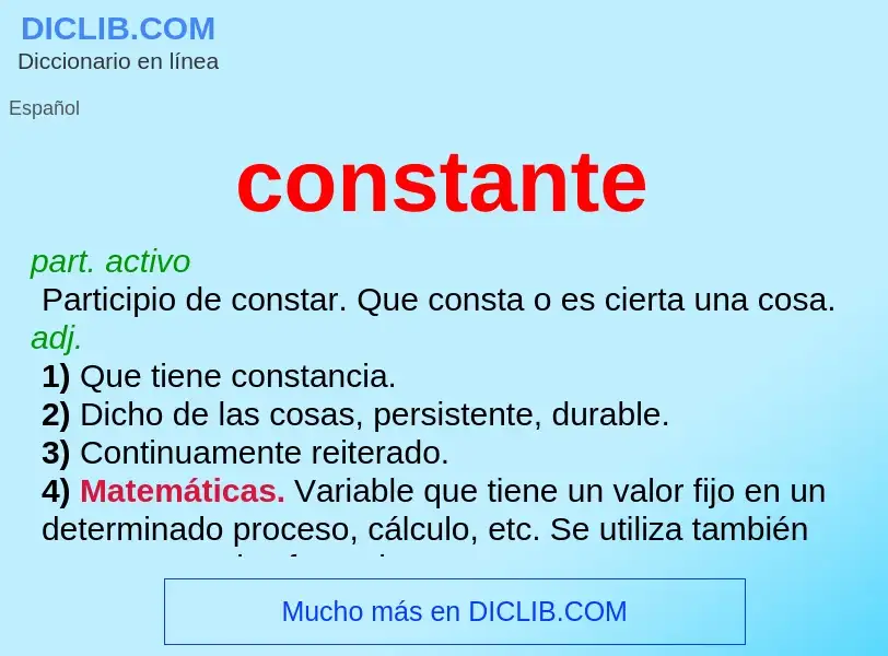 What is constante - definition