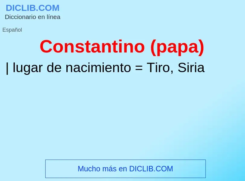 ¿Qué es Constantino (papa)? - significado y definición