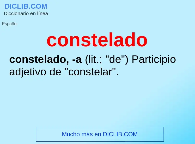 Wat is constelado - definition