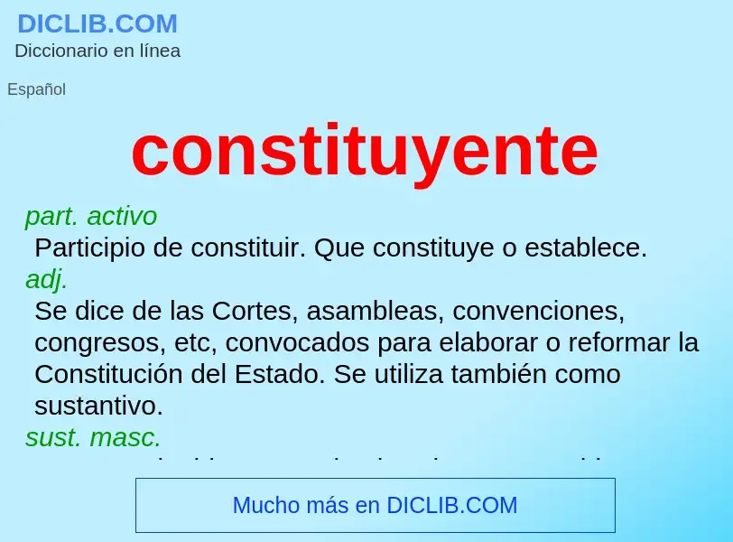 What is constituyente - definition