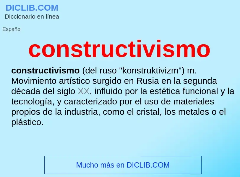 Что такое constructivismo - определение