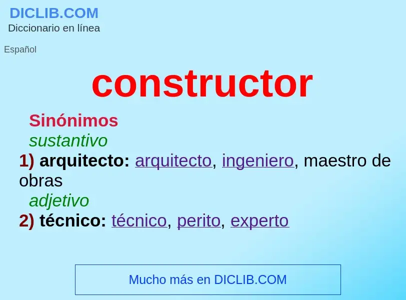 O que é constructor - definição, significado, conceito