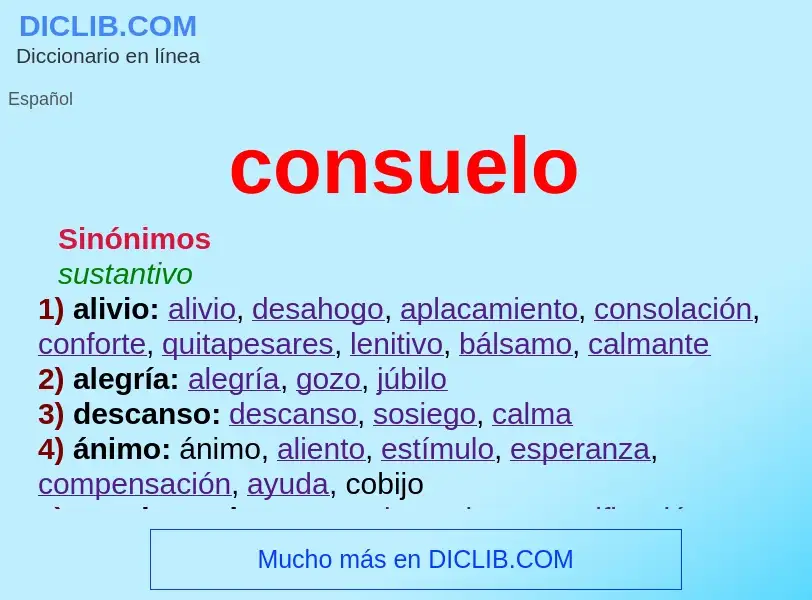 O que é consuelo - definição, significado, conceito