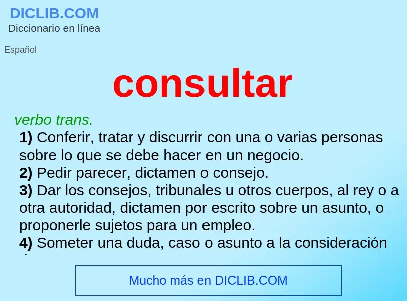 What is consultar - definition