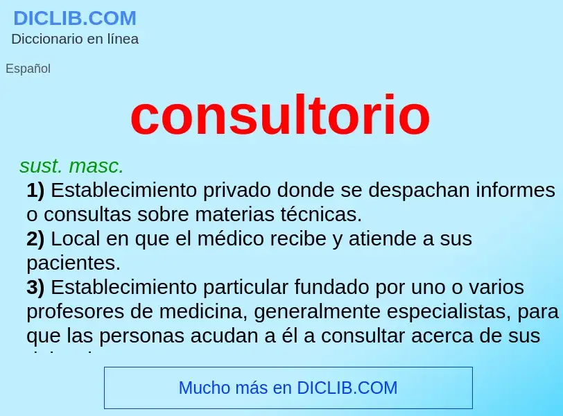 What is consultorio - definition