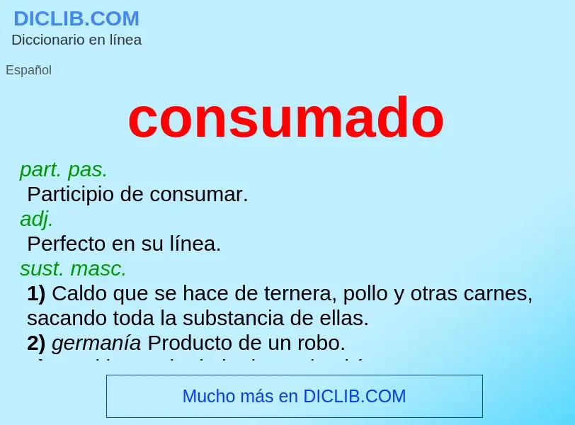 O que é consumado - definição, significado, conceito