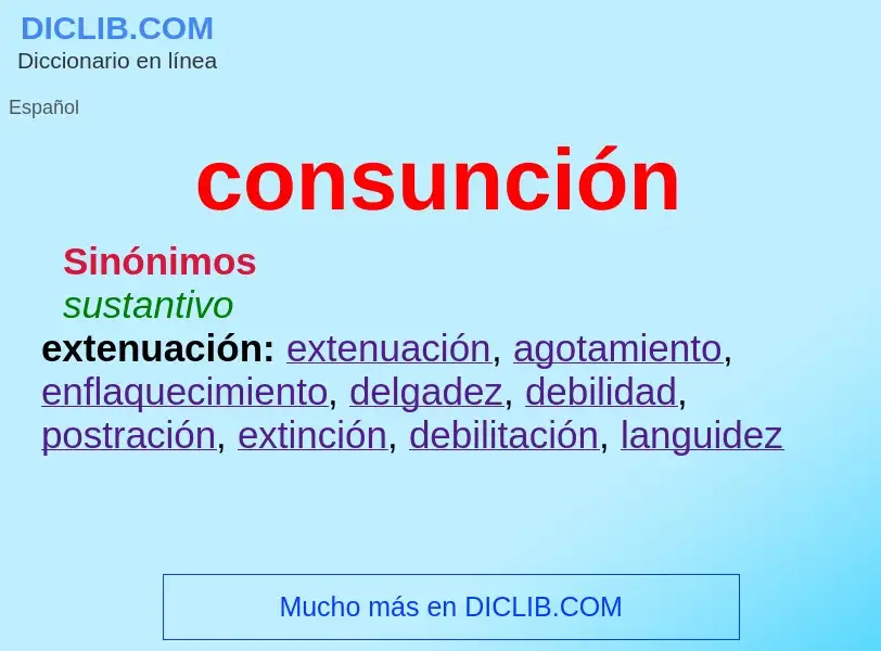 What is consunción - meaning and definition