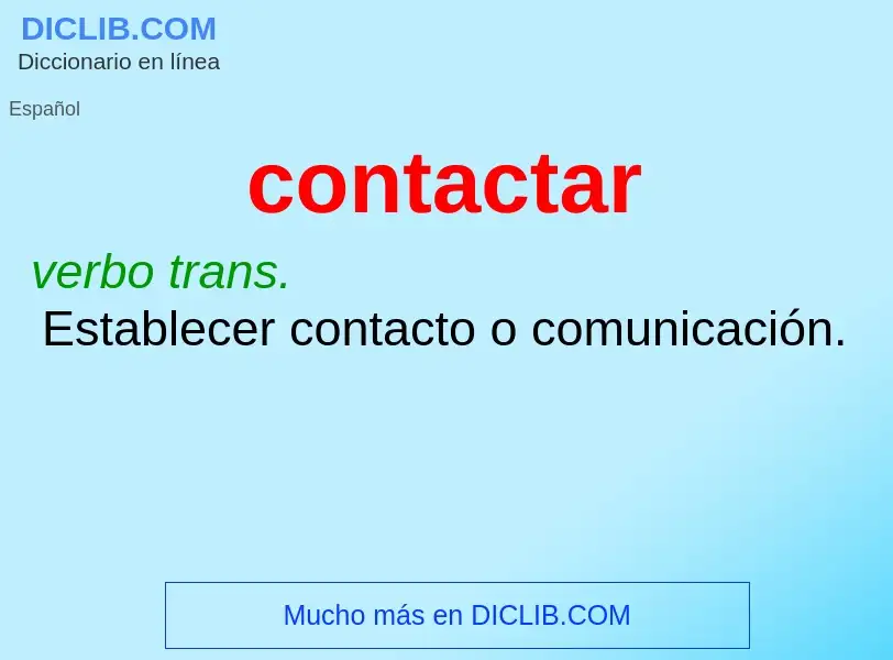 Wat is contactar - definition