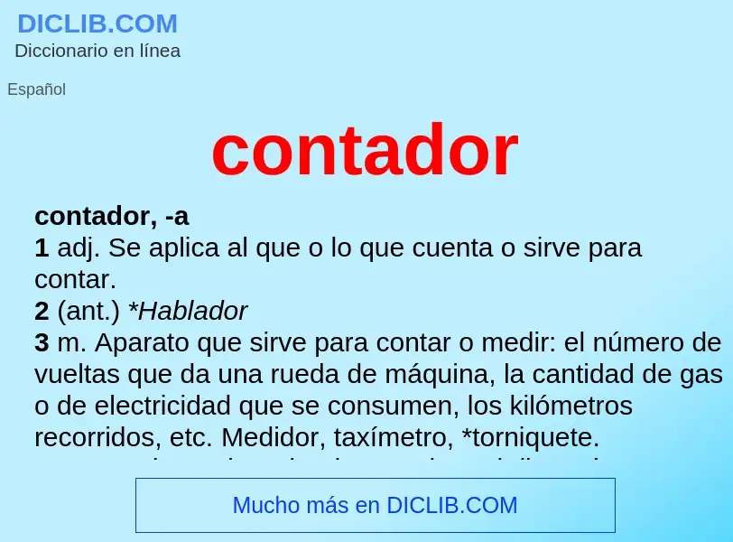 What is contador - definition