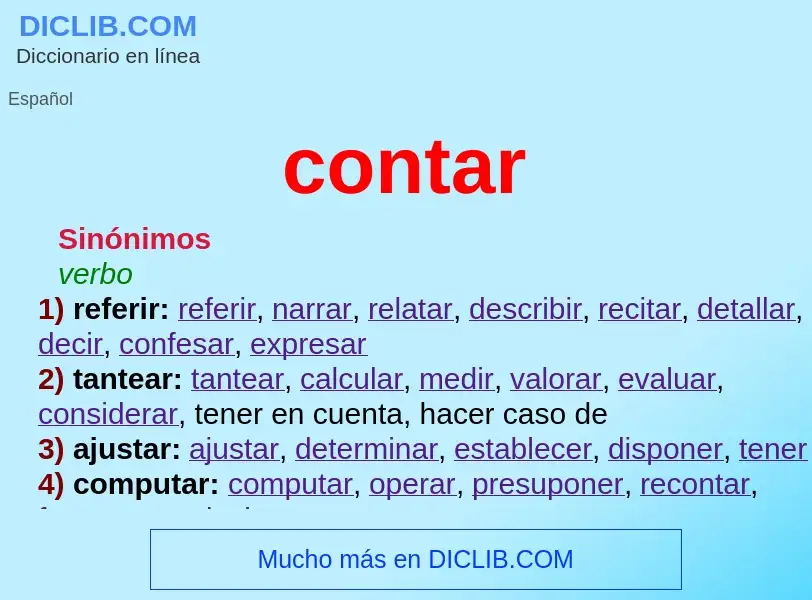 Wat is contar - definition