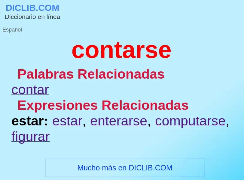 ¿Qué es contarse? - significado y definición