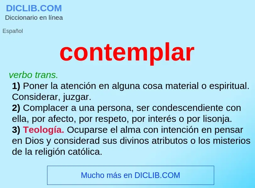 What is contemplar - definition