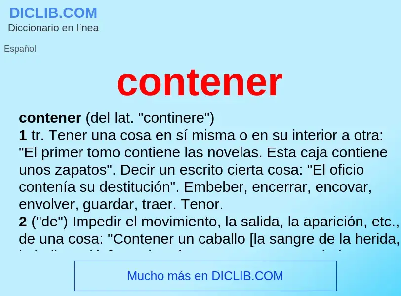 ¿Qué es contener? - significado y definición