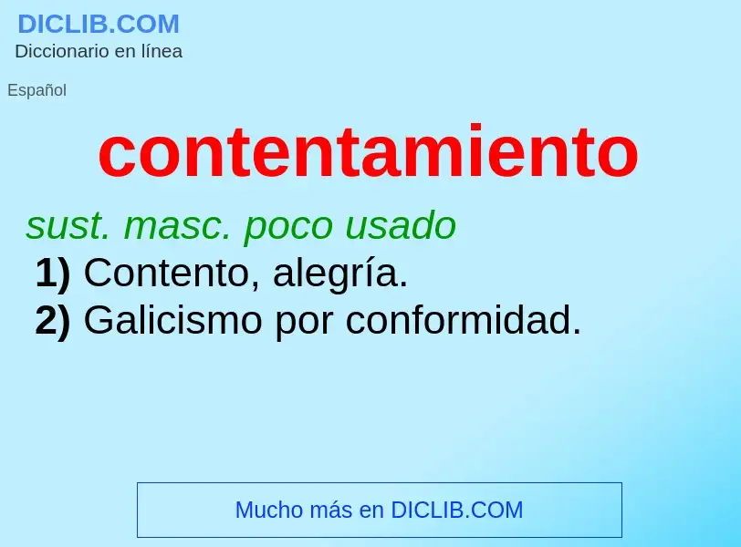 Wat is contentamiento - definition