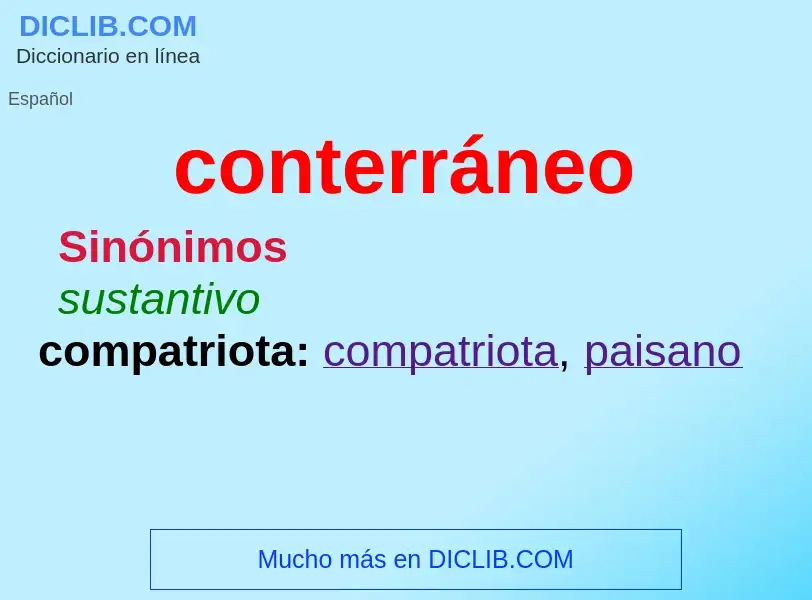 What is conterráneo - definition