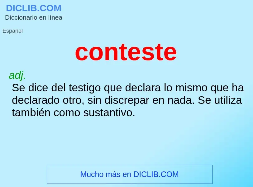 O que é conteste - definição, significado, conceito