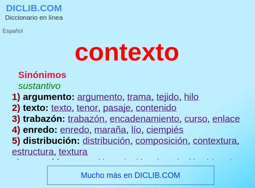 ¿Qué es contexto? - significado y definición