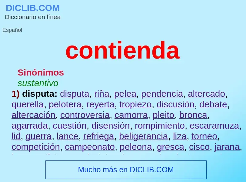 Wat is contienda - definition