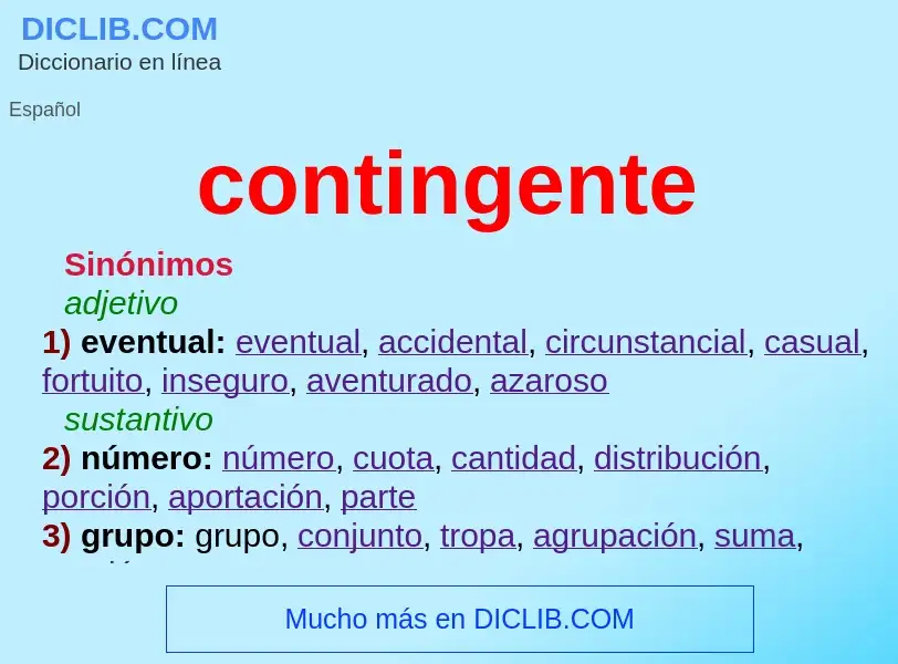 Wat is contingente - definition