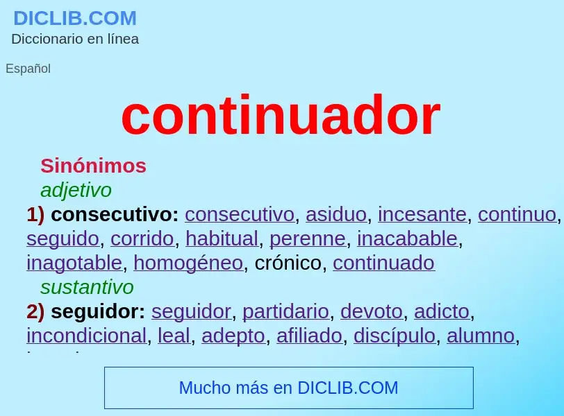 Wat is continuador - definition