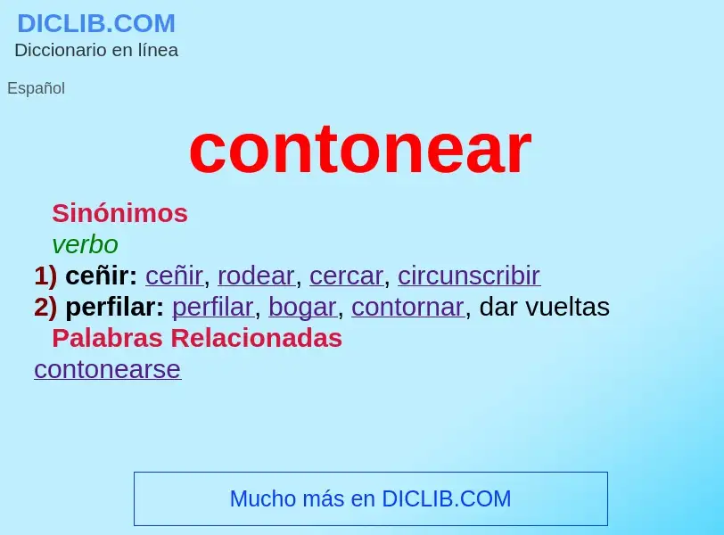 What is contonear - definition