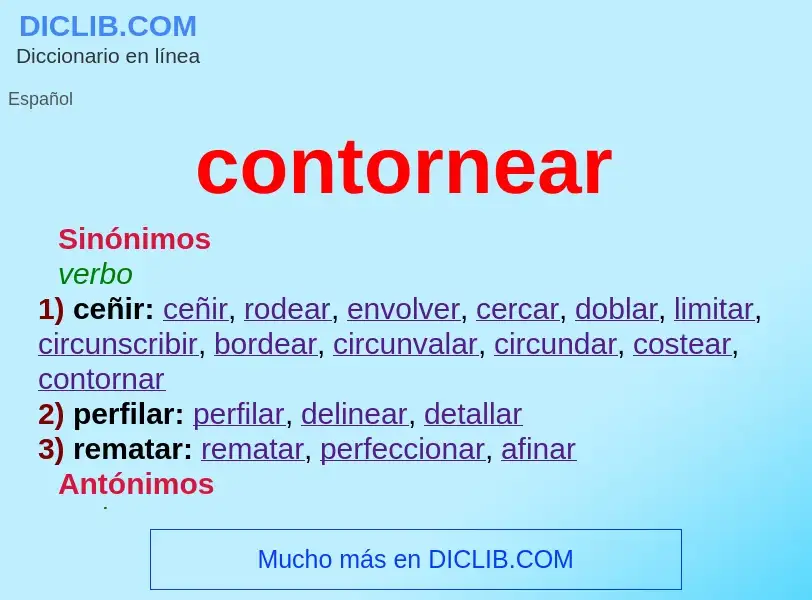 Wat is contornear - definition