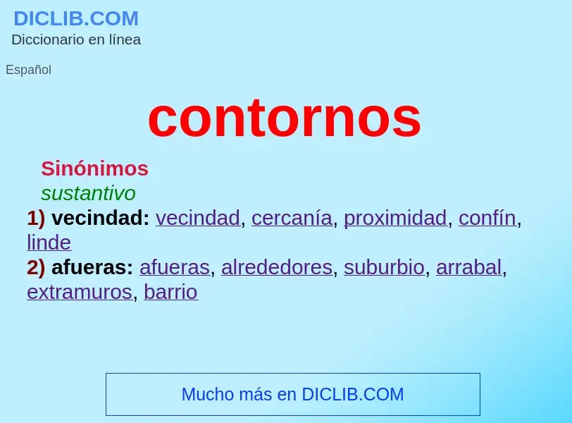 What is contornos - definition