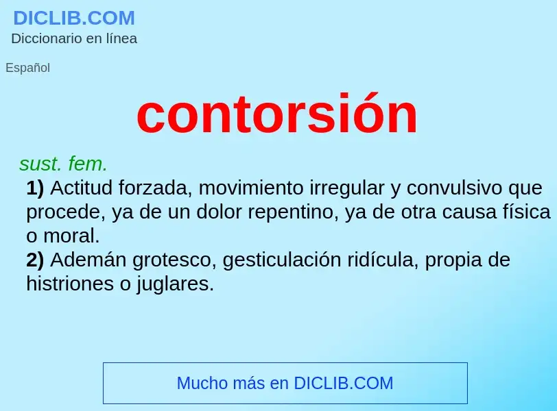 O que é contorsión - definição, significado, conceito