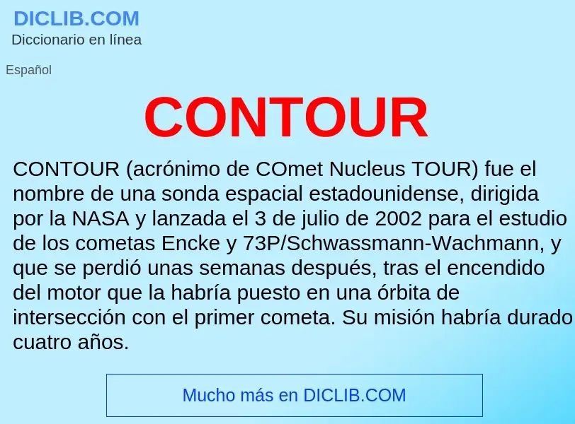 ¿Qué es CONTOUR? - significado y definición